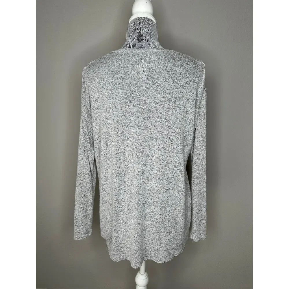 AMERICAN EAGLE Soft and Sexy Plush Lace Up Shoulder V Neck Oversized Pullover XS - Picture 6 of 8